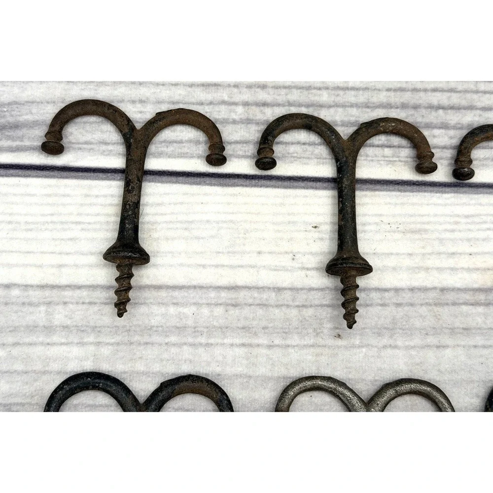 LOT OF 6‎ ANTIQUE SALVAGED CAST IRON 2.5